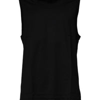 Dolce & Gabbana Black Cotton Round Neck Sleeveless T-shirt