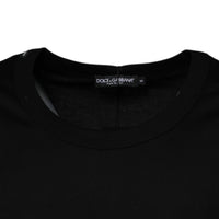 Dolce & Gabbana Black Cotton Round Neck Sleeveless T-shirt