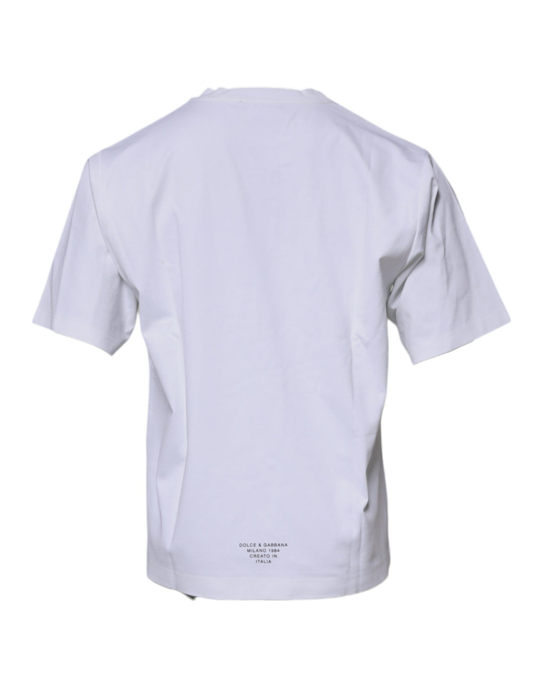 Dolce & Gabbana White DG Logo Cotton Crew Neck T-shirt