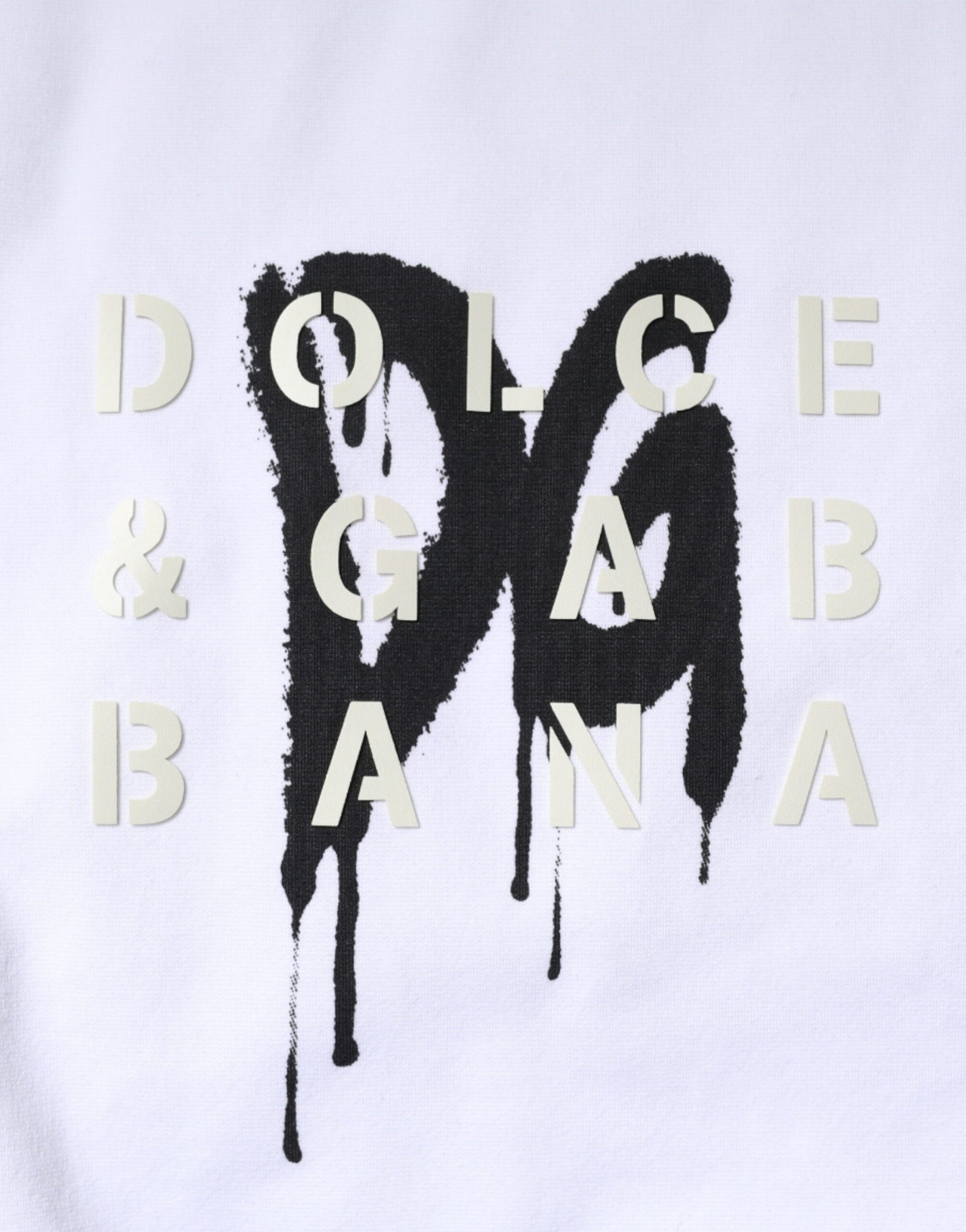 Dolce &amp; Gabbana White DG Logo Cotton Crew Neck T-shirt