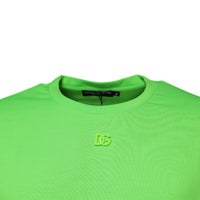 Dolce & Gabbana Green DG Logo Cotton Crew Neck T-shirt