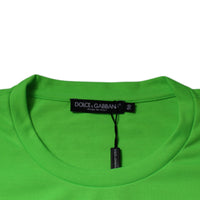 Dolce & Gabbana Green DG Logo Cotton Crew Neck T-shirt