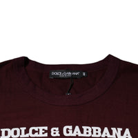 Dolce & Gabbana Dark Red D&G King Of Love Crew Neck T-shirt