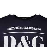 Dolce & Gabbana Blue D&G King Of Love Cotton Crew Neck T-shirt