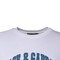 Dolce & Gabbana White DG Milano Cotton Crew Neck T-shirt