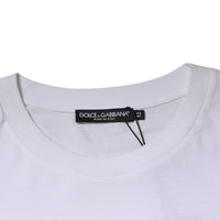 Dolce & Gabbana White DG Milano Cotton Crew Neck T-shirt