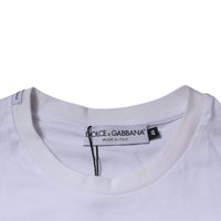 Dolce & Gabbana White DG Logo Cotton Crew Neck T-shirt