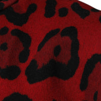 Dolce & Gabbana Red Leopard Print Cotton Sleeveless T-shirt