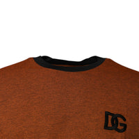 Dolce & Gabbana Brown DG Logo Cotton Crew Neck T-shirt