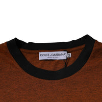 Dolce & Gabbana Brown DG Logo Cotton Crew Neck T-shirt