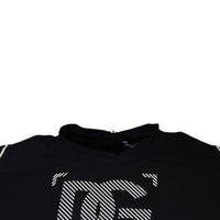 Dolce & Gabbana Black Graphic Print Nylon Crew Neck T-shirt