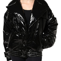 Dolce & Gabbana Black Polyester Button Down Blouson Jacket