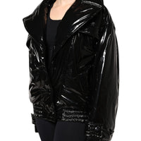 Dolce & Gabbana Black Polyester Button Down Blouson Jacket