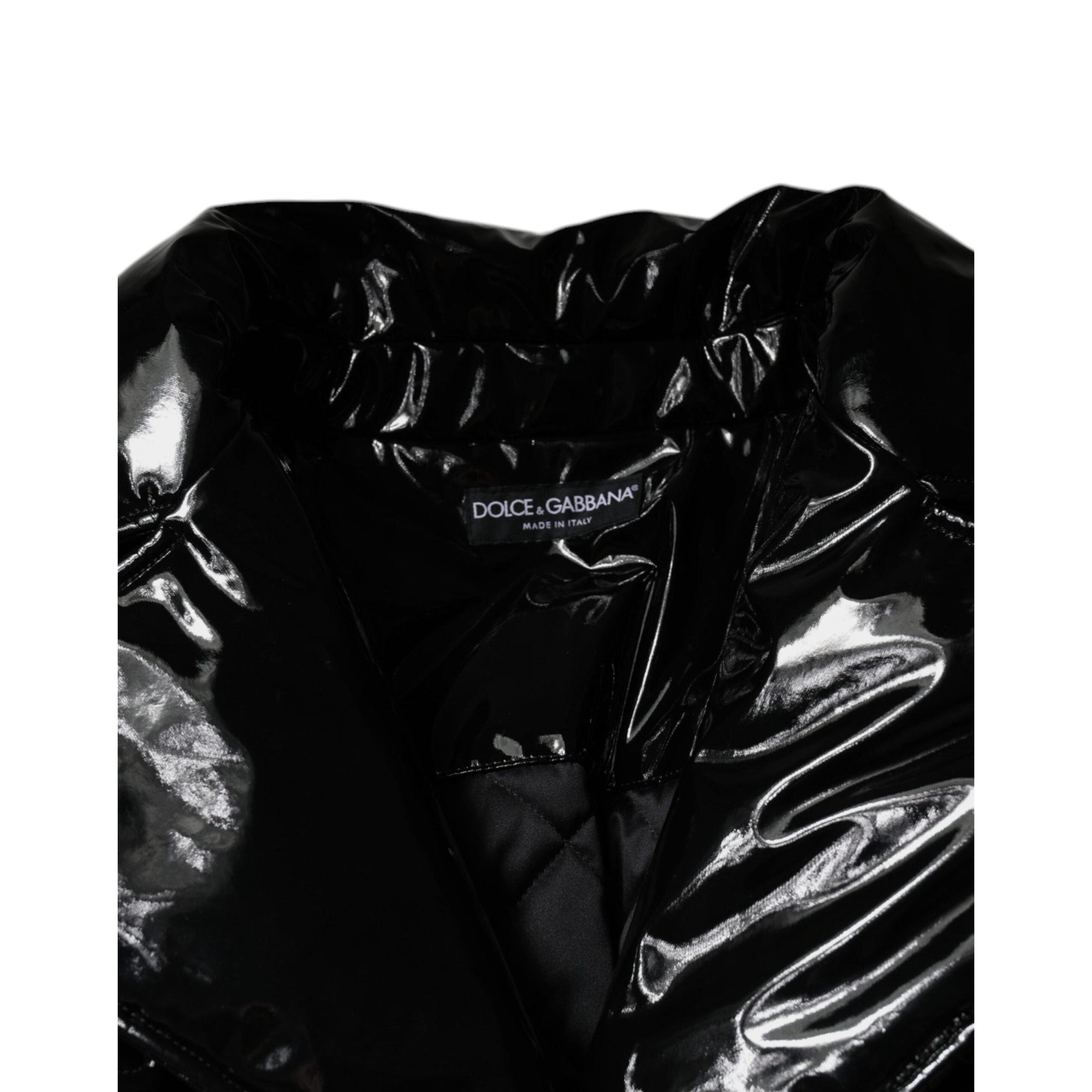 Dolce &amp; Gabbana Black Polyester Button Down Blouson Jacket