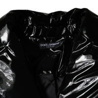 Dolce & Gabbana Black Polyester Button Down Blouson Jacket