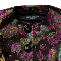 Dolce & Gabbana Multicolor Floral Jacquard Cropped Jacket