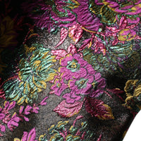 Dolce & Gabbana Multicolor Floral Jacquard Cropped Jacket