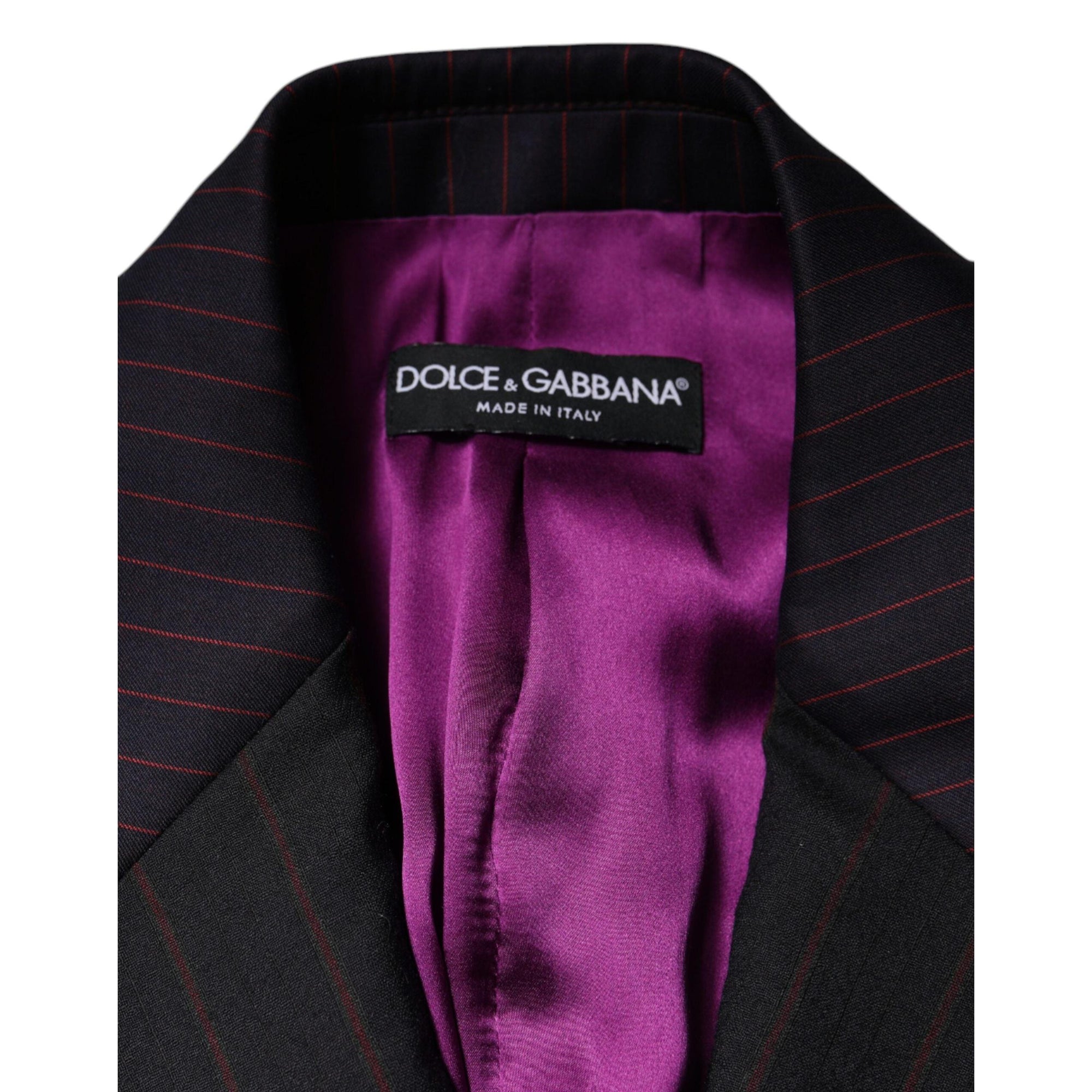Dolce &amp; Gabbana Multicolor Stripes Wool Cropped Blazer Coat Jacket