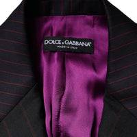 Dolce & Gabbana Multicolor Stripes Wool Cropped Blazer Coat Jacket