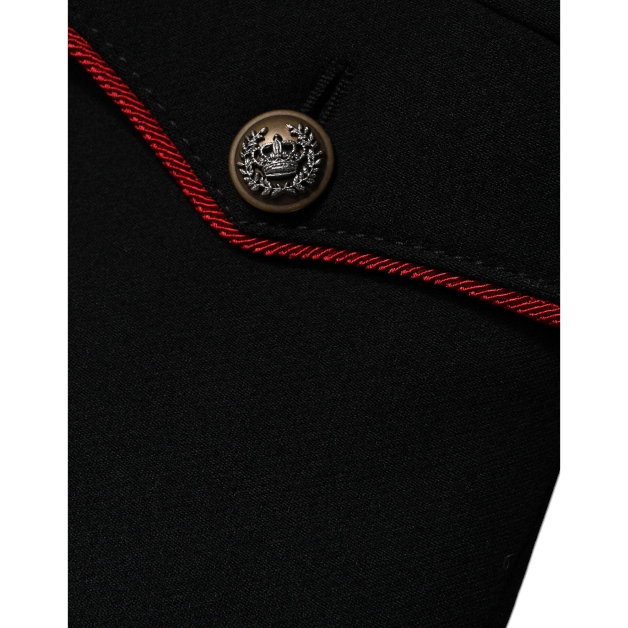 Dolce &amp; Gabbana Black Single Breasted Trench Coat Jacket