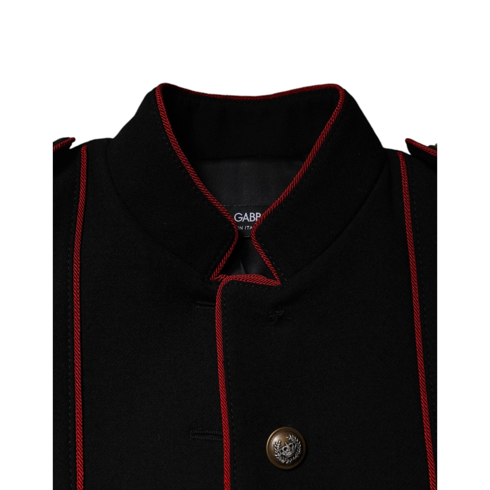 Dolce &amp; Gabbana Black Single Breasted Trench Coat Jacket