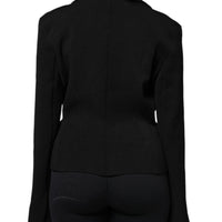 Dolce & Gabbana Black Viscose Single Breasted Blazer Jacket