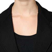 Dolce & Gabbana Black Viscose Single Breasted Blazer Jacket