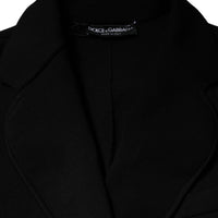 Dolce & Gabbana Black Viscose Single Breasted Blazer Jacket