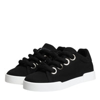 Dolce & Gabbana Black Portofino Low Top Sneakers Shoes