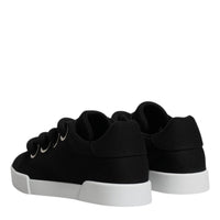 Dolce & Gabbana Black Portofino Low Top Sneakers Shoes