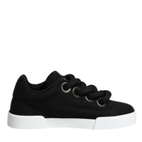 Dolce & Gabbana Black Portofino Low Top Sneakers Shoes