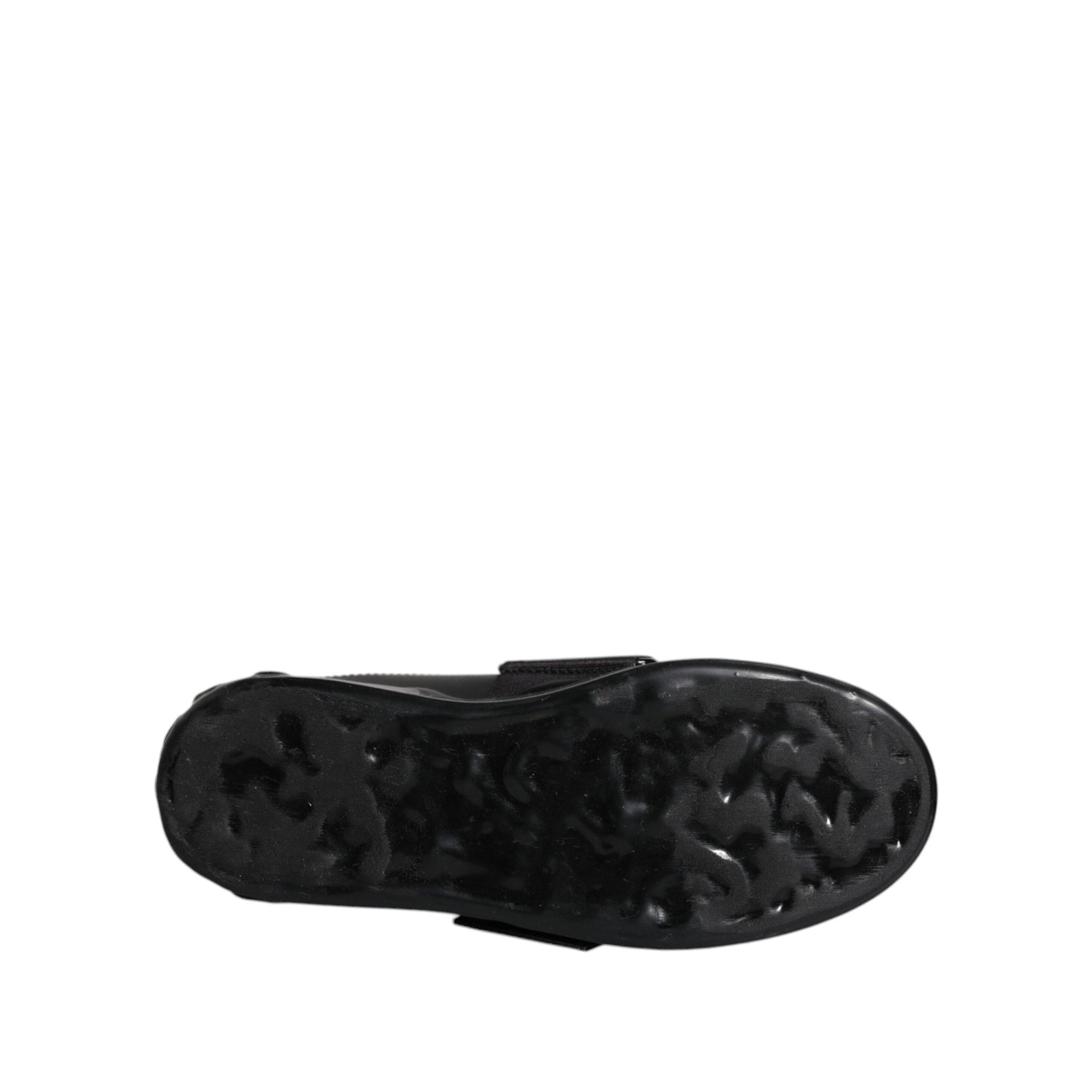 Dolce &amp; Gabbana Black D&amp;G AMORE Low Top Sneakers Shoes