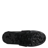 Dolce & Gabbana Black D&G AMORE Low Top Sneakers Shoes