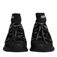 Dolce & Gabbana Black Sorrento Socks Logo Sneakers Shoes