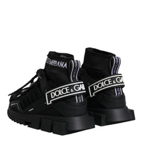 Dolce & Gabbana Black Sorrento Socks Logo Sneakers Shoes