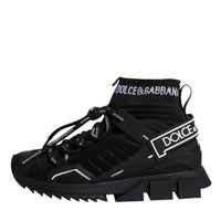 Dolce & Gabbana Black Sorrento Socks Logo Sneakers Shoes