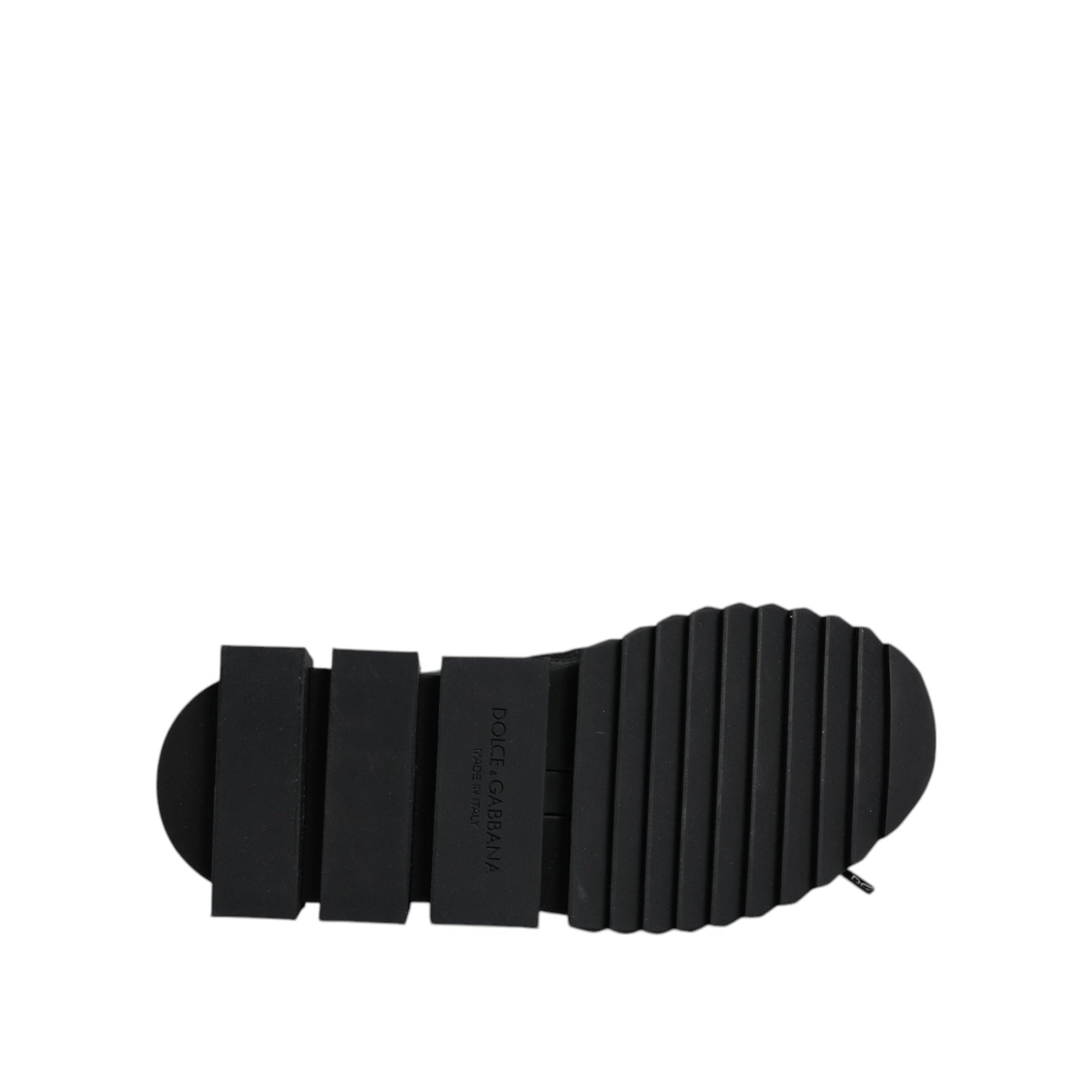 Dolce &amp; Gabbana Black Sorrento Socks Logo Sneakers Shoes