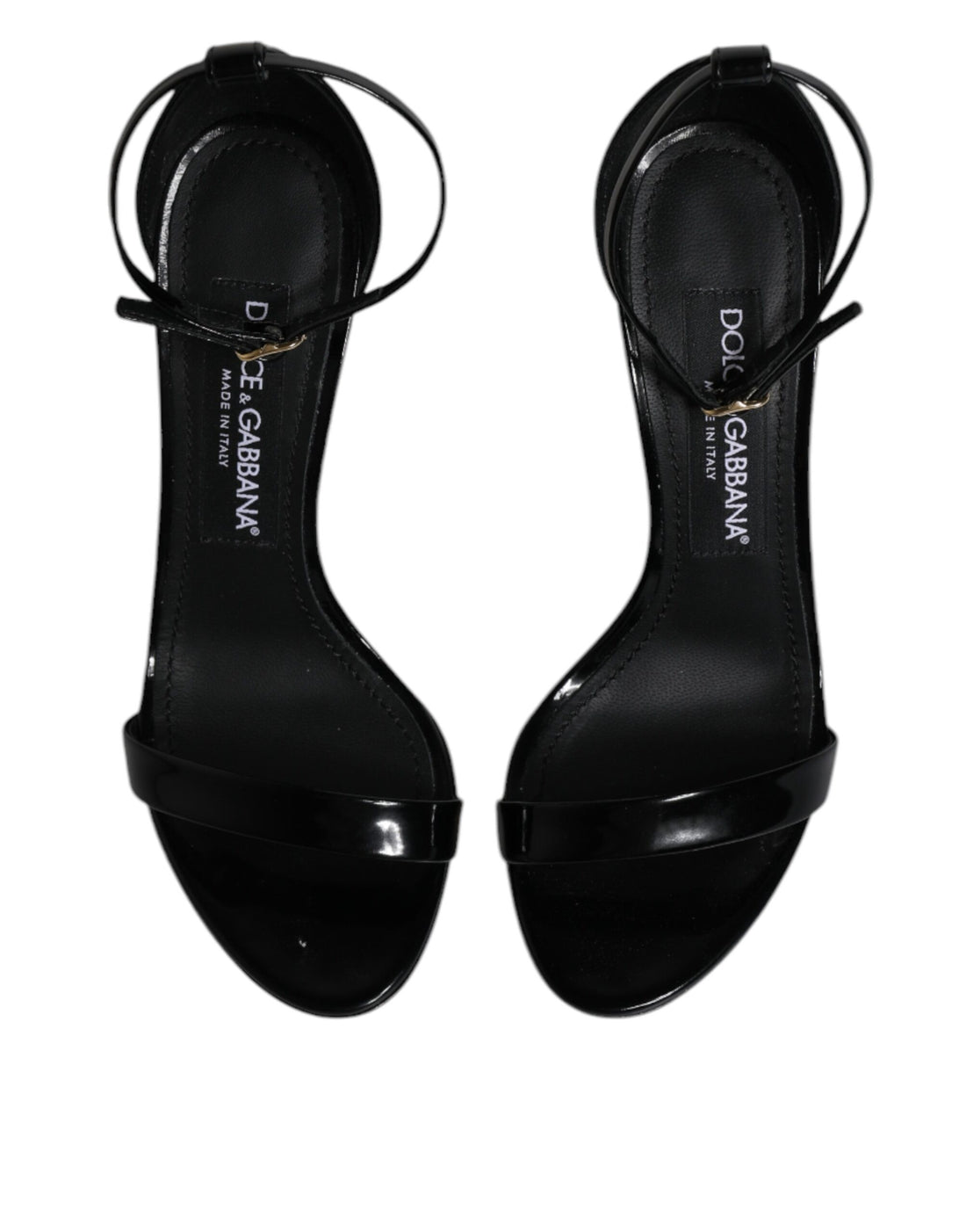 Dolce & Gabbana Black KEIRA Heels Ankle Strap Sandals Shoes