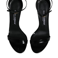 Dolce & Gabbana Black KEIRA Heels Ankle Strap Sandals Shoes