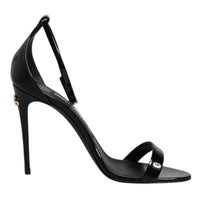 Dolce & Gabbana Black KEIRA Heels Ankle Strap Sandals Shoes