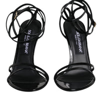 Dolce & Gabbana Black KEIRA Heels Ankle Strap Sandals Shoes