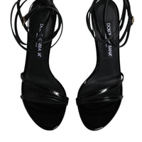 Dolce & Gabbana Black KEIRA Heels Ankle Strap Sandals Shoes