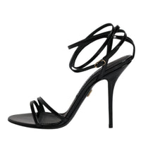 Dolce & Gabbana Black KEIRA Heels Ankle Strap Sandals Shoes