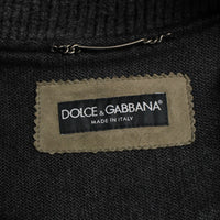 Dolce & Gabbana Elegant Leather & Wool Blend Jacket