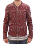 Dolce & Gabbana Exclusive Boxer Print Bordeaux Leather Jacket