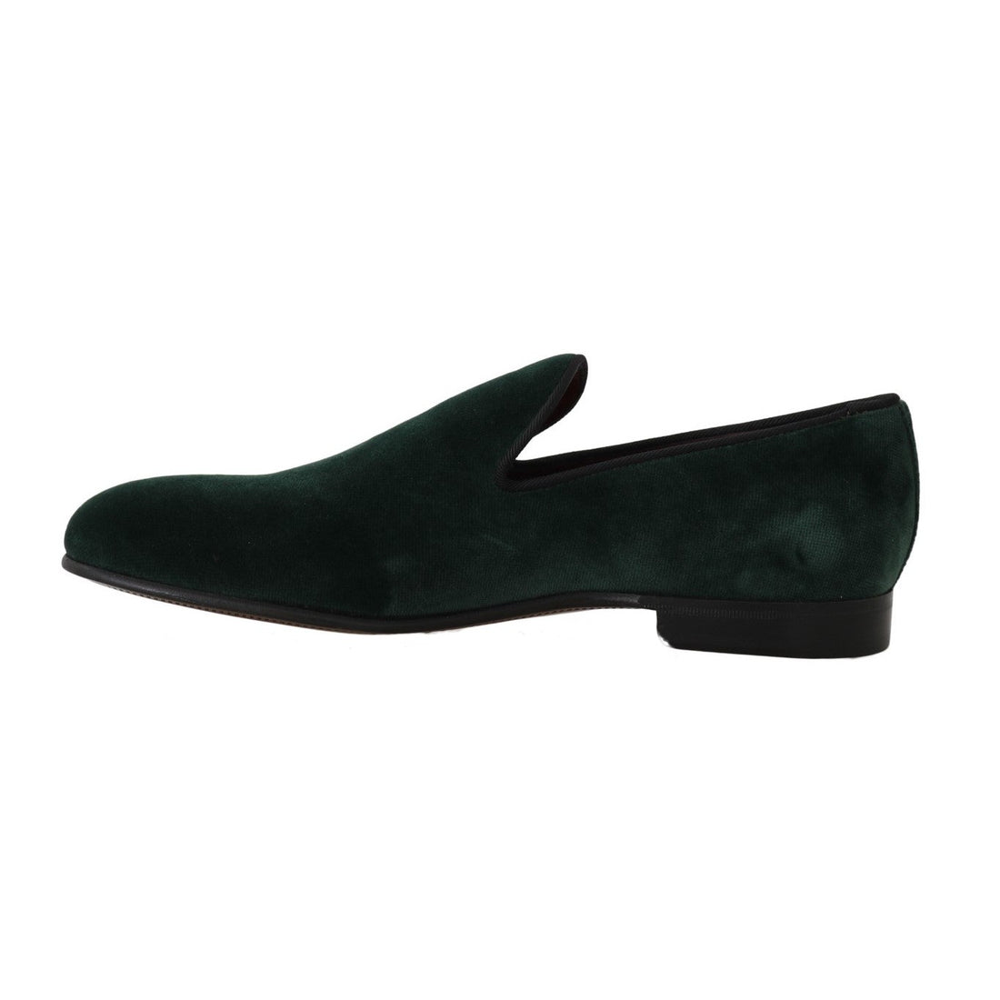 Dolce & Gabbana Elegant Green Suede Slip-On Loafers