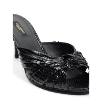 Dolce & Gabbana Black Leather Di Pitone Sandal