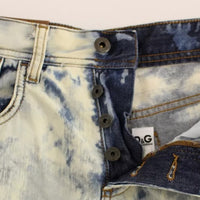 Dolce & Gabbana Blue D&G Cotton Washed Jeans Denim Shorts