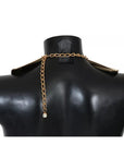 Dolce & Gabbana Gold Bow Crystal Embellished Runway Collar Necklace