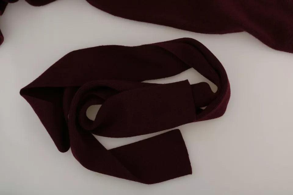 Dolce &amp; Gabbana Bordeaux Cashmere Crown Cardigan Sweater